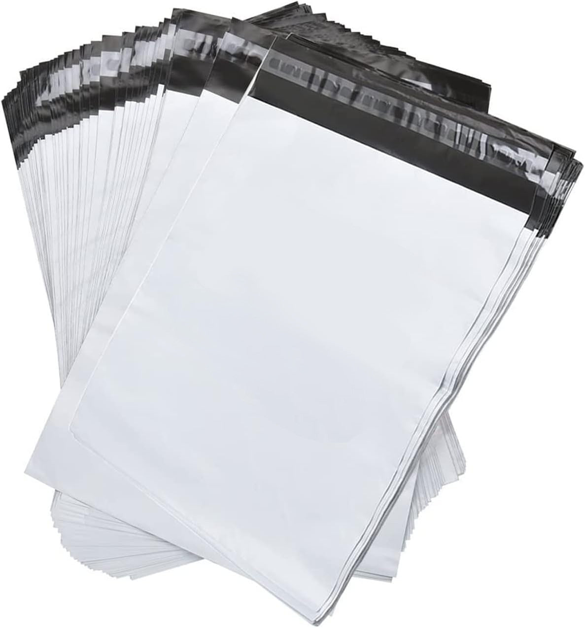 Pack of 100 Poly Mailers Shipping Bags Premium White 6.25" X 6.75"