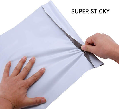 Pack of 100 Poly Mailers Shipping Bags Premium White 6.25" X 6.75"