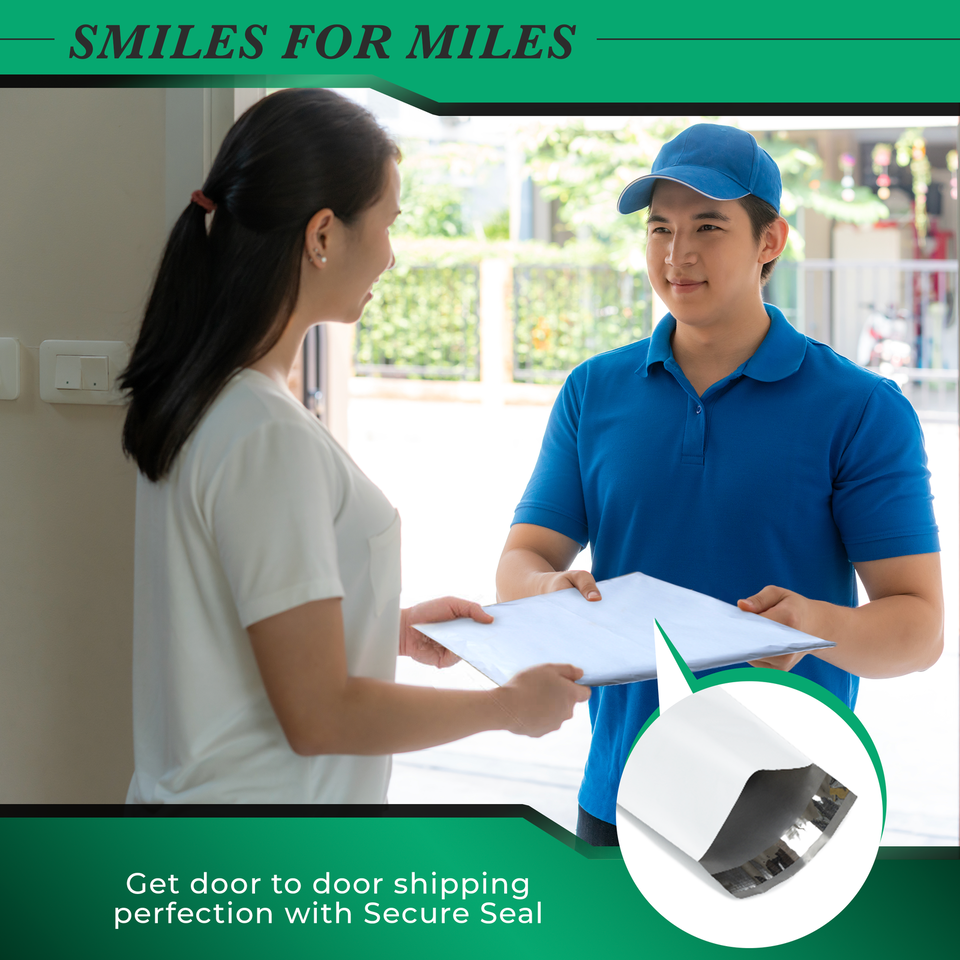 Pack of 100 Poly Mailers Shipping Bags Premium White 6.25" X 6.75"