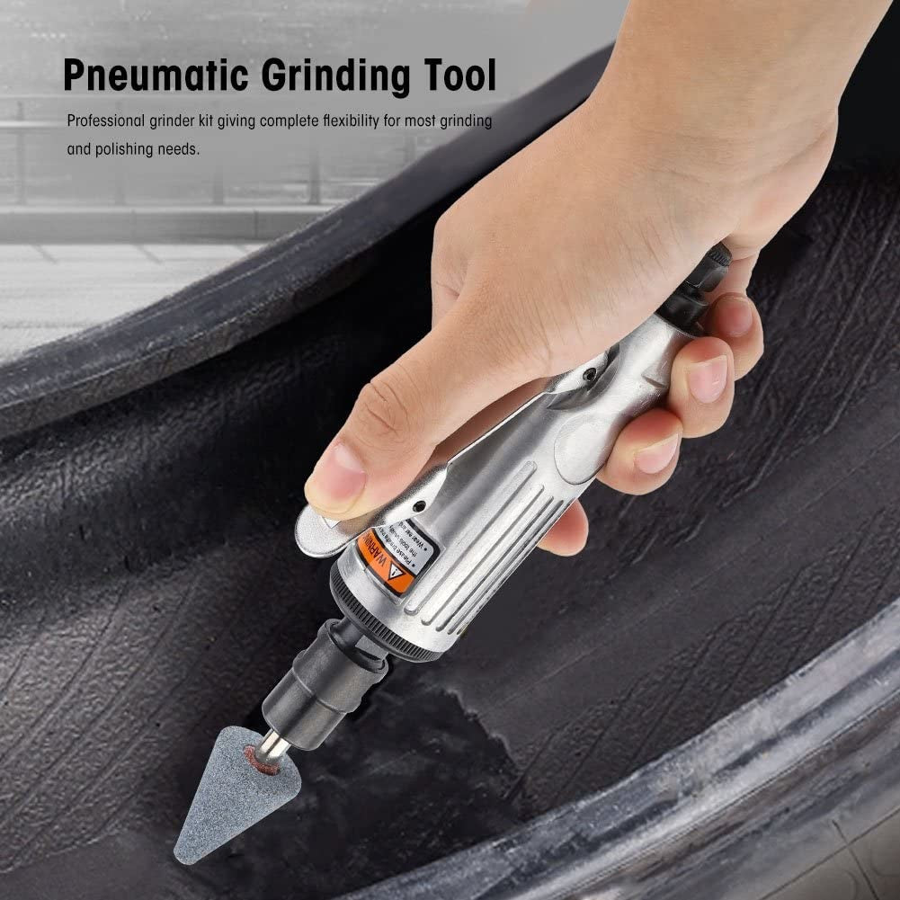 15 Piece Air Die Grinder Kit 1/4" 1/8" Rotary Air Compressor Tool Kit Carry Case