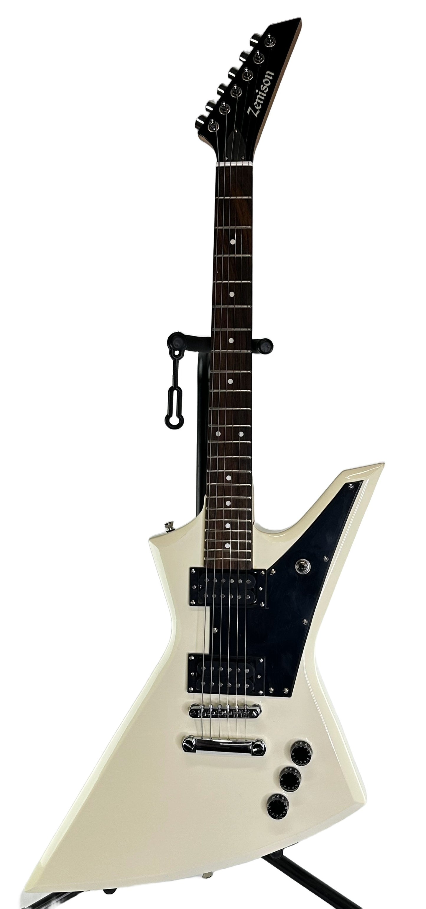 Electric Guitar Rock Style 6-String Right Hand Full Solid Body - Antique WHITE