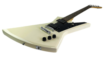 Electric Guitar Rock Style 6-String Right Hand Full Solid Body - Antique WHITE