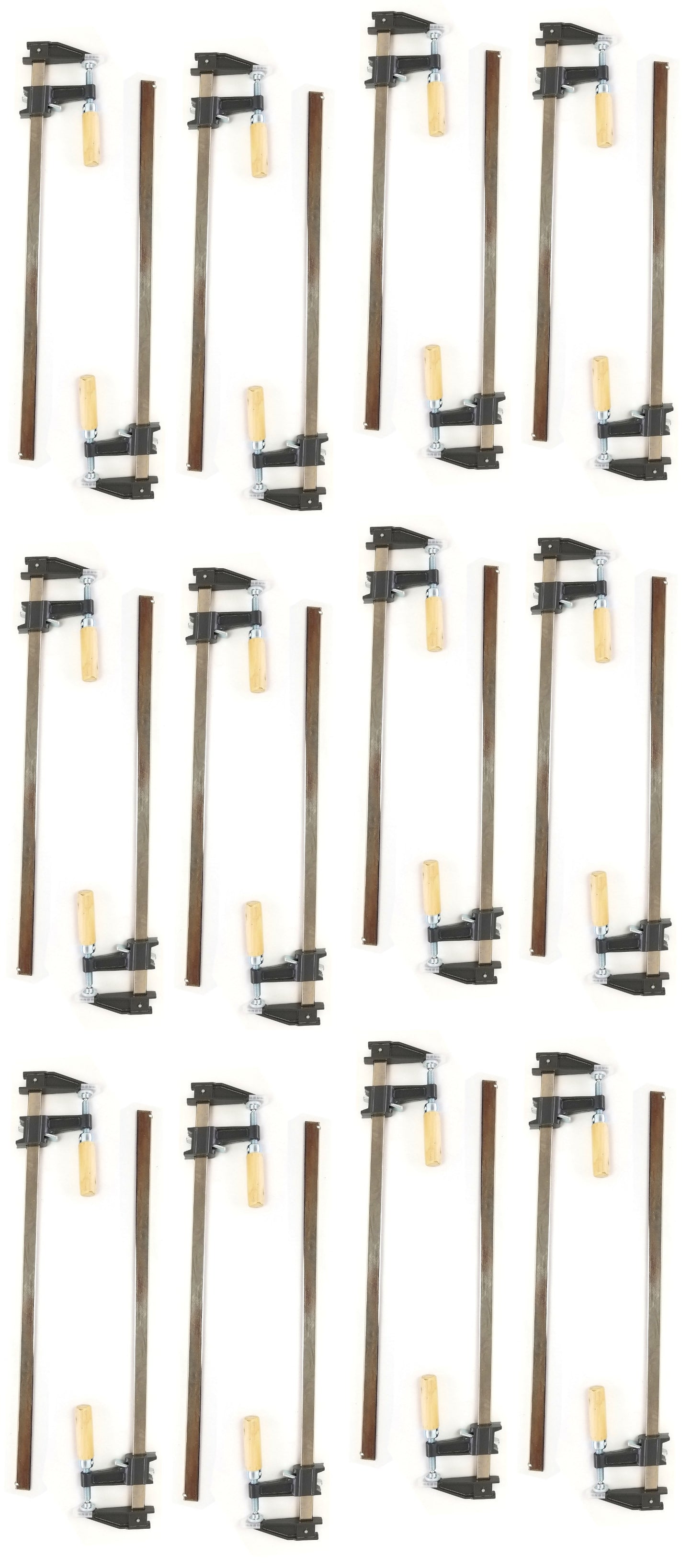 Lot of 24 EDM 24" Steel Bar Clamps Wholesale Quick Release Ratcheting Tools