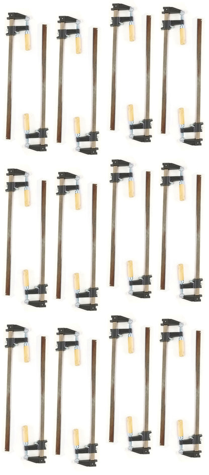 Lot of 24 EDM 24" Steel Bar Clamps Wholesale Quick Release Ratcheting Tools