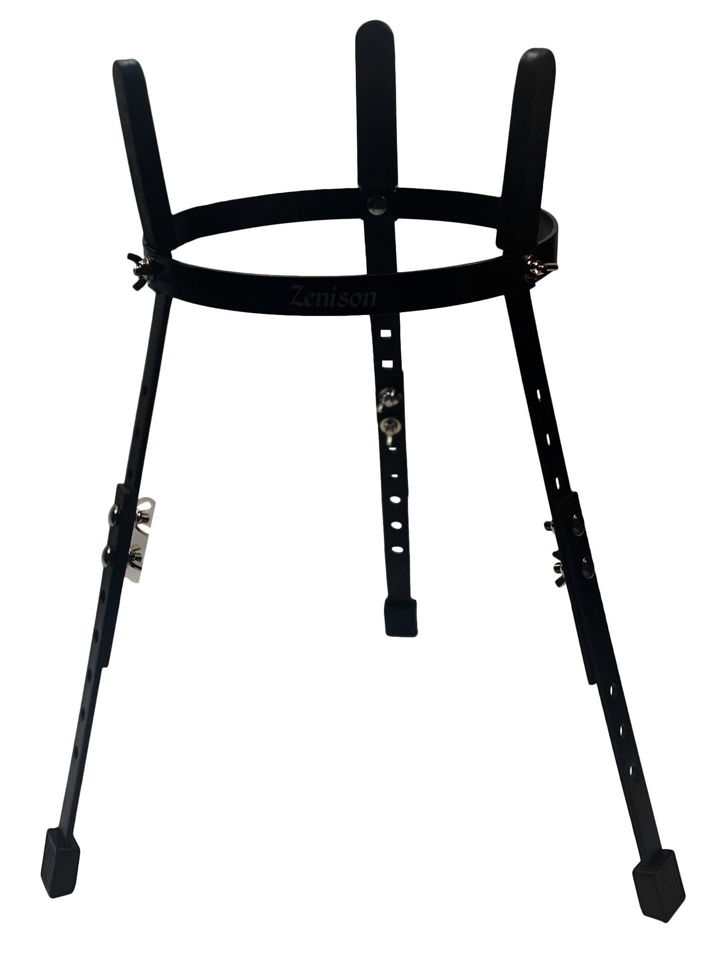 Adjustable Pro Conga Barrell STANDS For Pair 10" & 11" Black Powder Rubber Feet