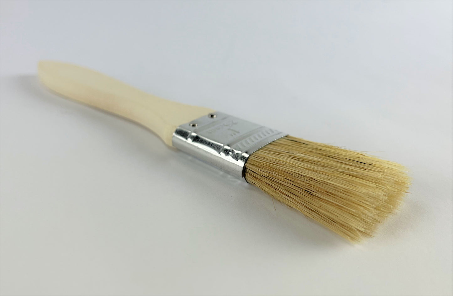 Lot of Twelve 1" Paint Brushes Classic Bristle Paint Brushes with Wooden Handles