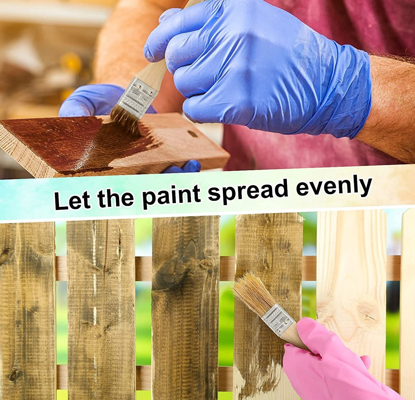 Lot of Twelve 1" Paint Brushes Classic Bristle Paint Brushes with Wooden Handles