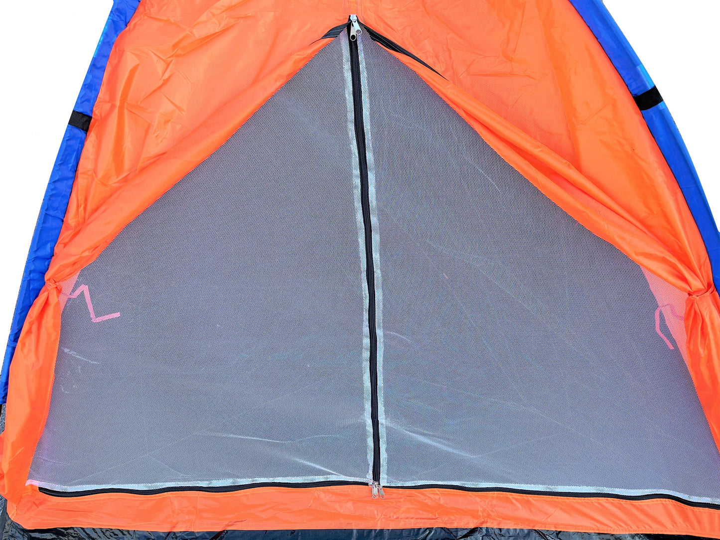 2 Person Dome Camping Tent - 7x5' with Sealed Bottom - Orange
