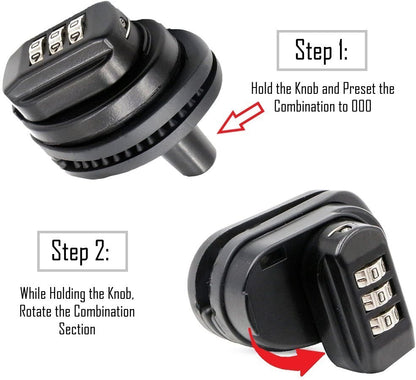 3-Dial Combination Trigger Gun Lock Safe Universal Firearms Pistol Rifle Shotgun