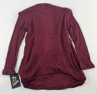 Girls' Art Class™ Long Open Burgundy Cardigan with Pockets, Open Sweater - New