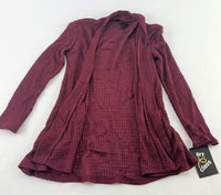 Girls' Art Class™ Long Open Burgundy Cardigan with Pockets, Open Sweater - New
