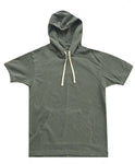 Short Sleeve Hoodie American Apparel Men's French Terry Faded Green Pullover - M