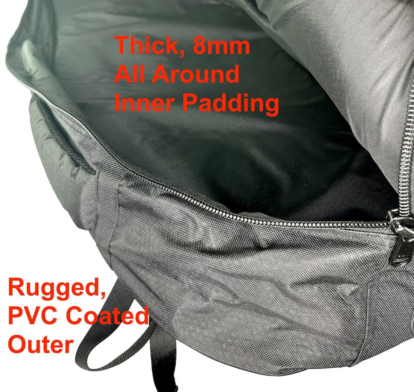 Zenison PADDED GIG BAG for FLYING V Electric Guitars Shoulder Straps 45" Black