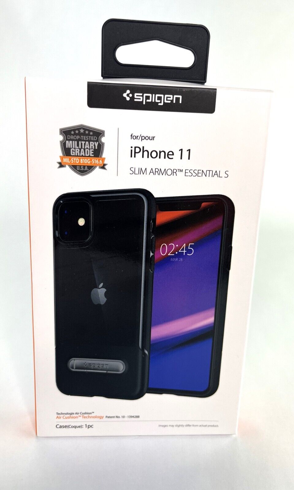 Spigen iPhone 11 Slim Armor Essential S CLEAR / BLACK Case w/ Metal Kickstand