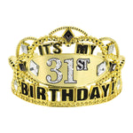 Amscan Sparkling Add Any Age Birthday Tiara, One Size, Gold