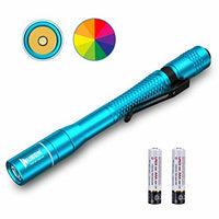 WUBEN E19 Blue LED Flashlight 200 Lumen Pocket Size Pen Mini Waterproof