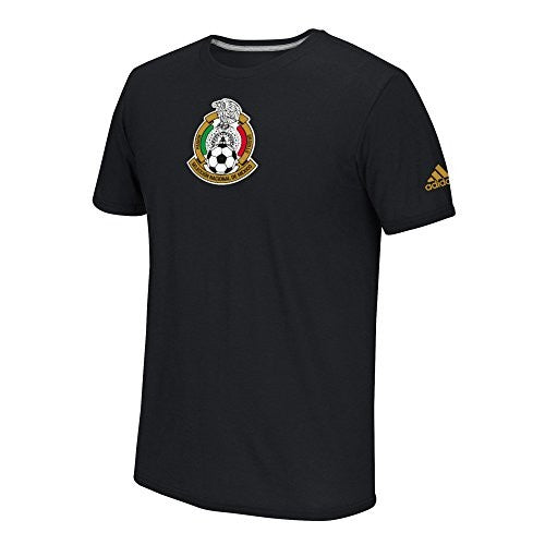 adidas International Soccer Mexico Men's Team Crest Tee - Medium - Black