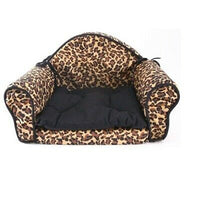 Leopard Print PET BED Pillow Cushion - Sofa/couch Design - Dog, Cat, Puppy