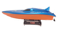 RC Balaenoptera Musculus Racing Speed Boat Radio Remote Control - Blue Orange