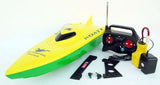 RC Balaenoptera Musculus Racing Speed Boat Radio Remote Control - Yellow Green