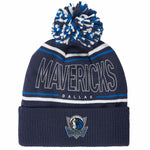 NBA Dallas Mavericks Men's Energy Stripe Cuffed Knit Pom, One Size, Navy