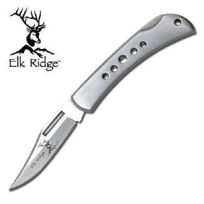 ELK RIDGE GENTLEMAN'S FOLDING KNIFE - SILVER 3.5" CLOSED LENGTH