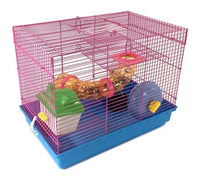 3 Level Hamster Cage Wheel Tubes House Rodents Gerbil Rat Mice Trail Habitat