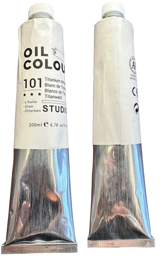 Artist Quality Oil Paint, Color: 101 Titanium White, Size: 200 ml Tube