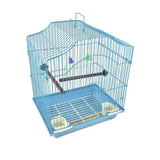 Blue 14-inch Small Parakeet Wire Bird Cage for Budgie Parakeets Finches Canaries Lovebirds Small Quaker Parrots Cockatiels Green Cheek Conure perfect Bird Travel Cage and Hanging Bird House