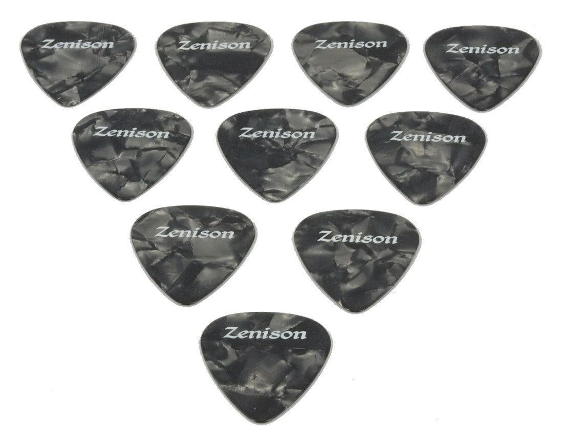 10pcs Acoustic Electric Guitar Picks Black Tortoise Shell Celluloid Medium .71mm