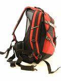 Outdoor Camping and Hiking Backpack - Orange, Black, and Red
