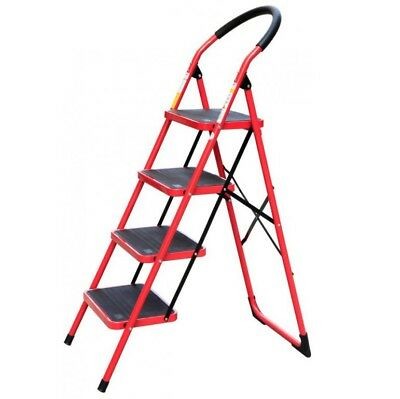 4 Level Step Stool Ladder Non Slip Safety Tread Folding Home Industrial Use