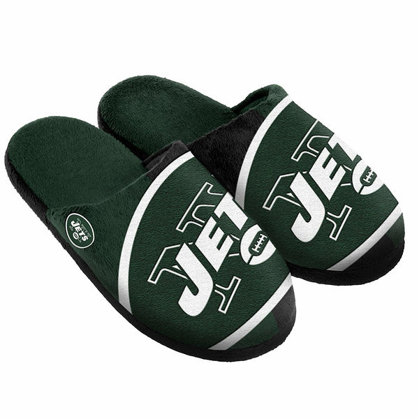 NFL New York Jets Split Color Slide Slipper, Small, Green