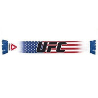 UFC Men's Jacquard USA Flag Scarf One Size Red/White/Blue
