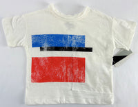 Afton Street T-Shirt Abstract Shapes Short Sleeve Tee w/Pocket Crew, Ivory 18M
