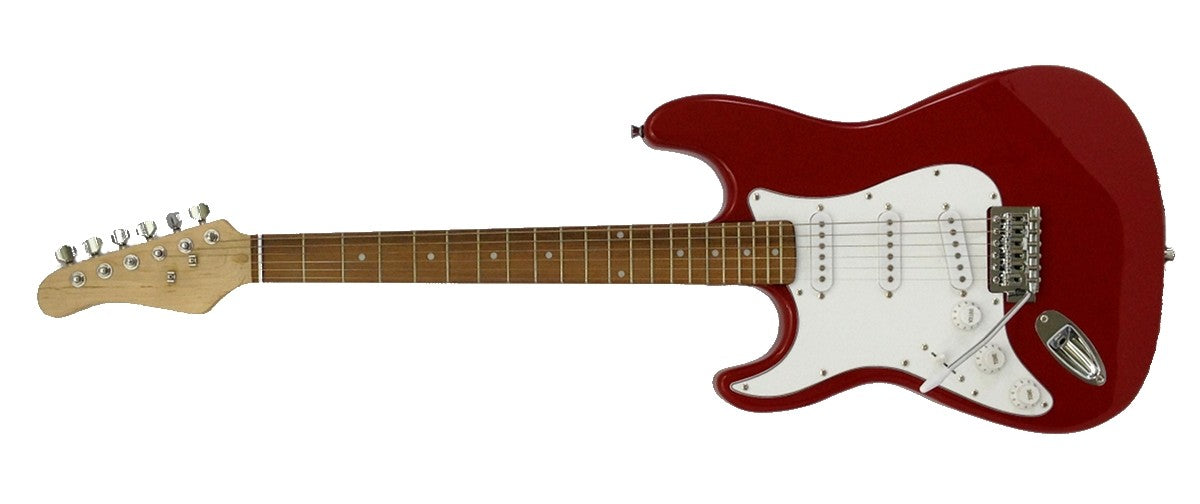 ELECTRIC GUITAR Left Handed Red Southpaw Leftie/Lefty Triple Pickups 3