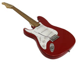 ELECTRIC GUITAR Left Handed Red Southpaw Leftie/Lefty Triple Pickups 3