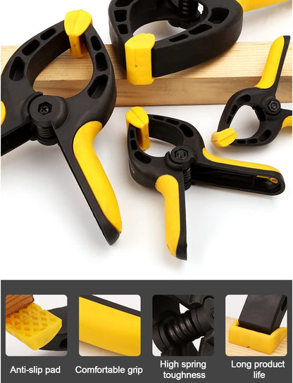 9" Nylon SPRING CLAMP Heavy Duty Gripping Anti-Slip 3" Jaw Opening Clamp