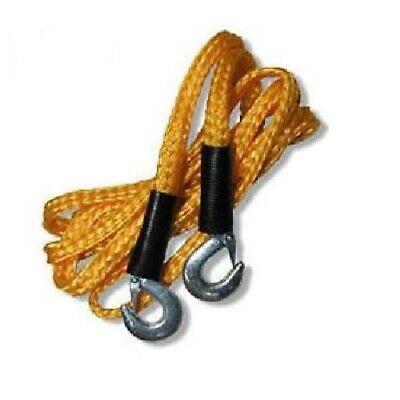 12' FOOT TOW ROPE 4500 LBS TENSILE STRENGTH w/ Hooks Car Truck Trailer ...