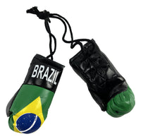 <p><strong>Mini Boxing Gloves BRAZIL Country Flag National Pride MMA Car Mirror D&eacute;cor</strong></p>