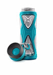 Zulu Charge BPA-Free Plastic Water Bottle with 360 Dial-a-Flow Lid, Teal, 24 oz