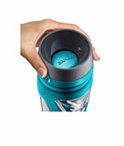 Zulu Charge BPA-Free Plastic Water Bottle with 360 Dial-a-Flow Lid, Teal, 24 oz