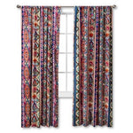 Ecom MudHut Talavera Window (ONE) Panel Curtain Bright Blue MUL Shapes