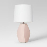 Project 62 Modern Ceramic Facet Table Lamp (Includes Cfl Bulb) Blush