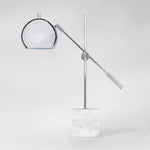 New Project 62 Marble Base Adjustable Task Lamp Silver with Rotable Shade