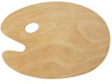 Large Paint Palette Tray Classically Designed Basswood Palette with Thumb Hole
