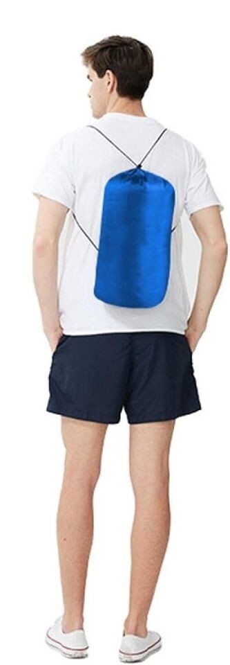 SLEEPING BAG MUMMY Type 8' Foot 20+ Degrees F NAVY BLUE - Carrying Bag