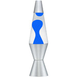 Blue Motion Lamp 14.5" Classic Retro Rocket Silver Base Party Night Light