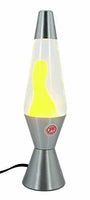 Yellow Motion Lamp 14.5" Classic Retro Rocket Silver Base Party Night Light