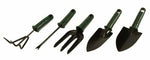 5 Pc GARDEN TOOL SET Spade Trowel Transplanter Cultivator Fork and Daisy Grubber